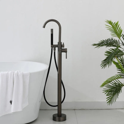 SaniSupreme Badkraan AquaVario® Gunmetal vrijstaand model met handdouche Gunmetal