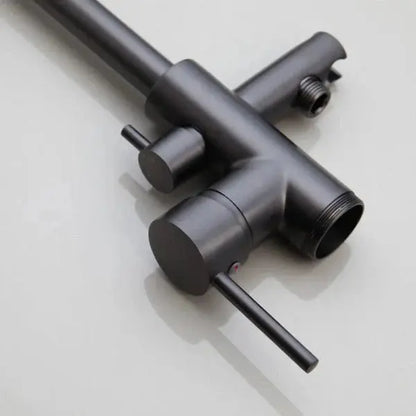 SaniSupreme Badkraan AquaVario® Gunmetal vrijstaand model met handdouche Gunmetal