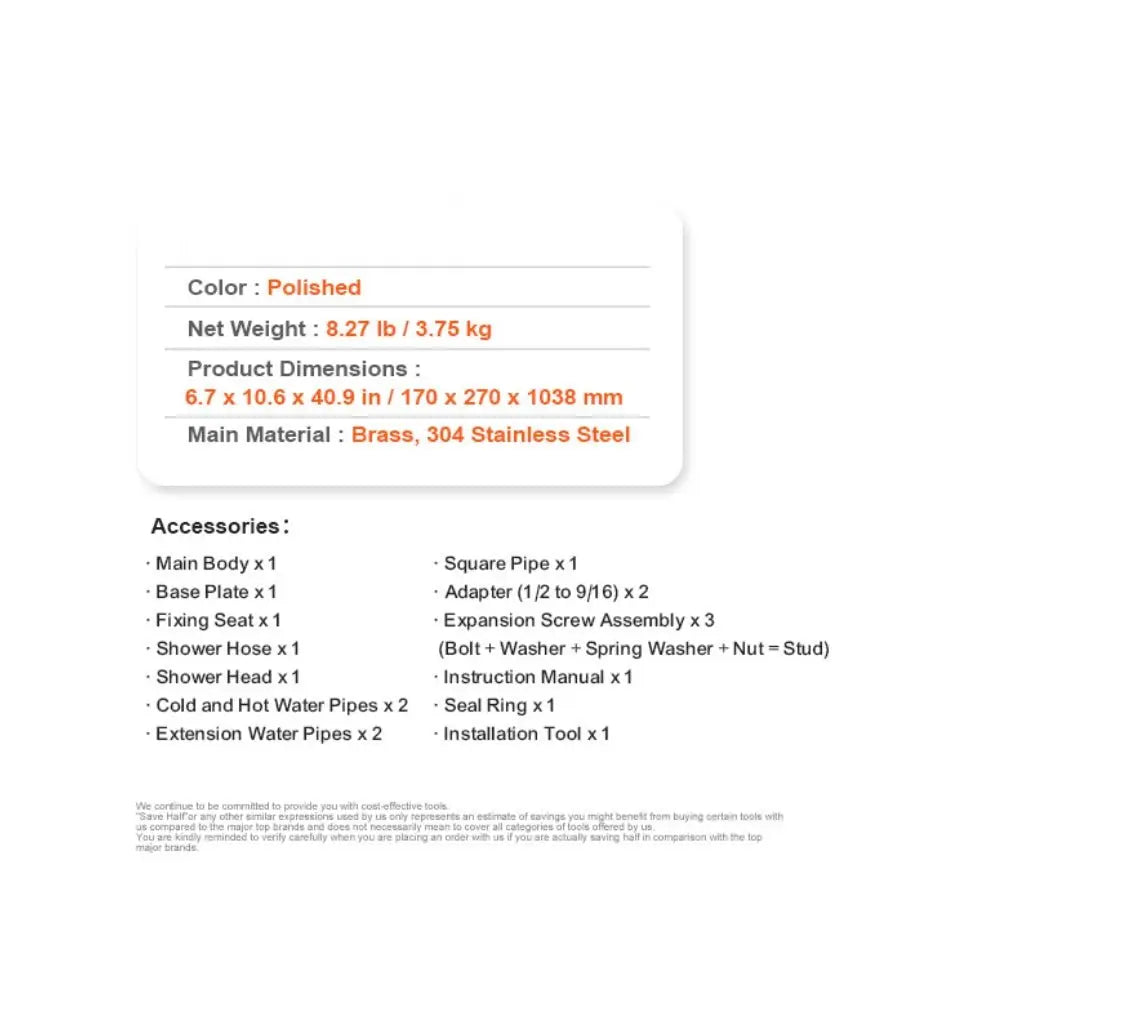 SaniSupreme® Badkraan Luca vrijstaand model met handdouche chroom glans