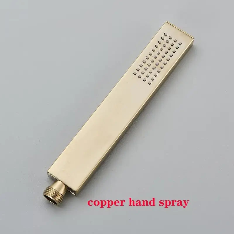 SaniSupreme® Badkraan Luca vrijstaand model met handdouche goud geborsteld