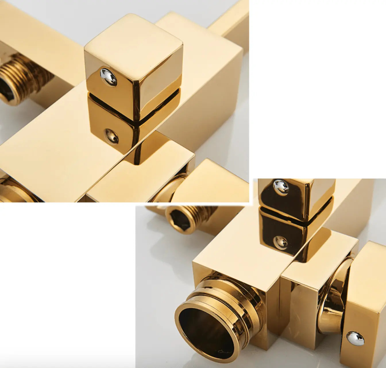 SaniSupreme® Badkraan Luca vrijstaand model met handdouche goud glans