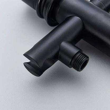 SaniSupreme Badkraan Madrid vrijstaand model met handdouche mat zwart