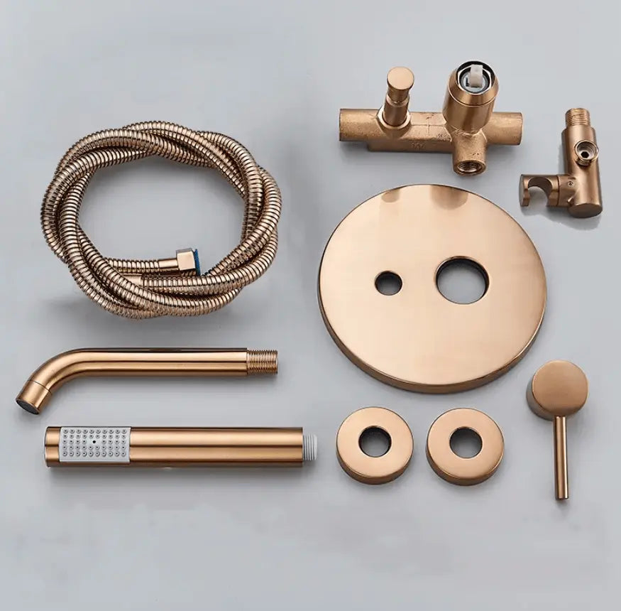 SaniSupreme Badset Doucheset Yosemite Inbouw Badkraan 26cm en Handdouche Koper 2 weg