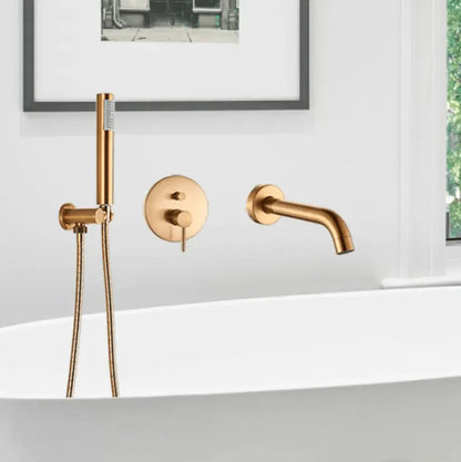 SaniSupreme Badset Doucheset Yosemite Inbouw Badkraan 26cm en Handdouche Koper 2 weg