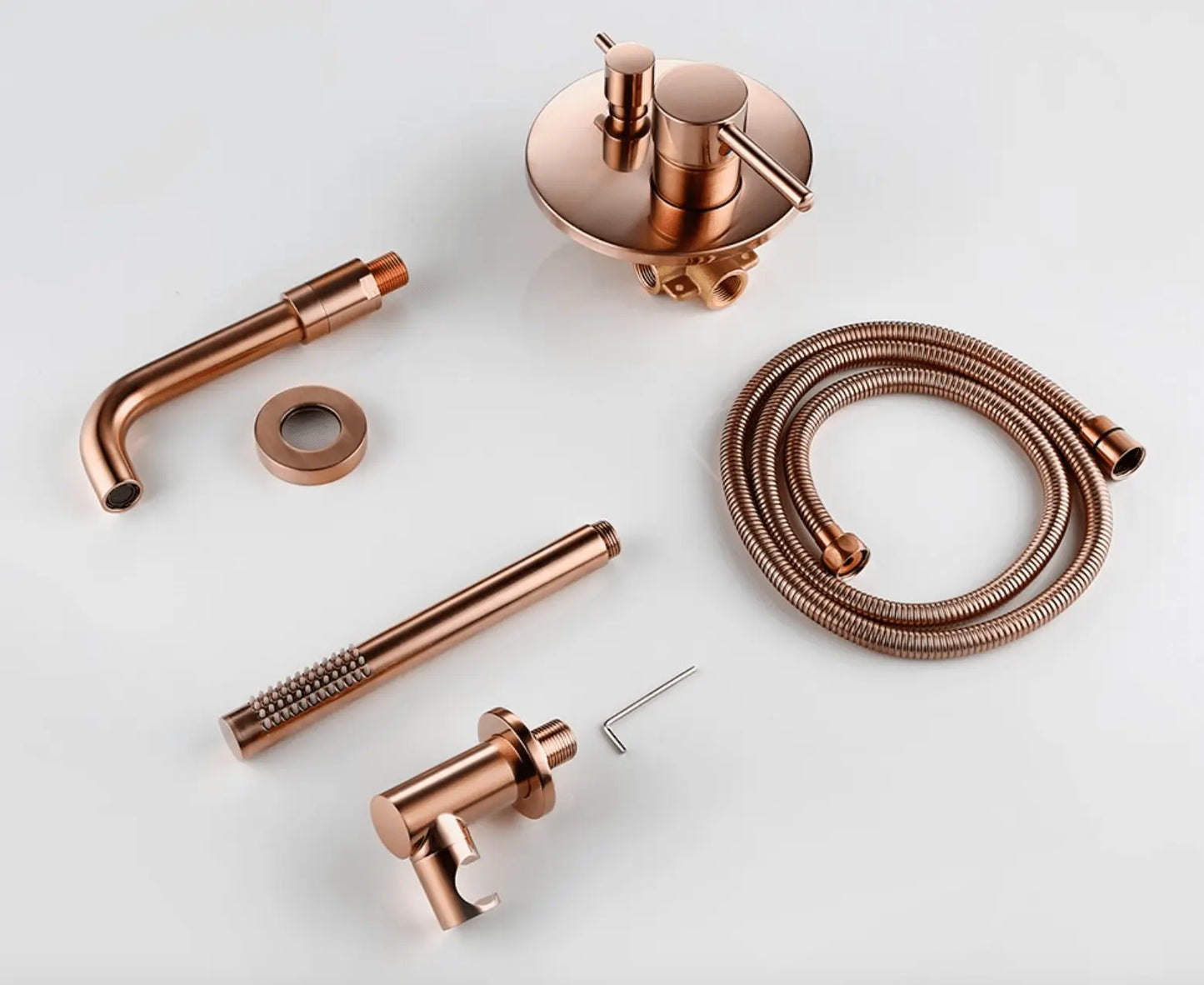 SaniSupreme Badset Doucheset Yosemite Inbouw Badkraan 26cm en Handdouche Koper 2 weg