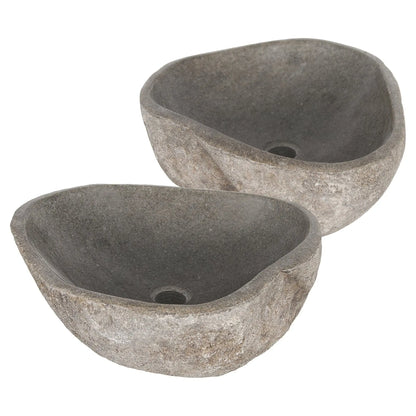 Sanisupreme Bangkok waskom 40x50cm riviersteen grijs Set van 2