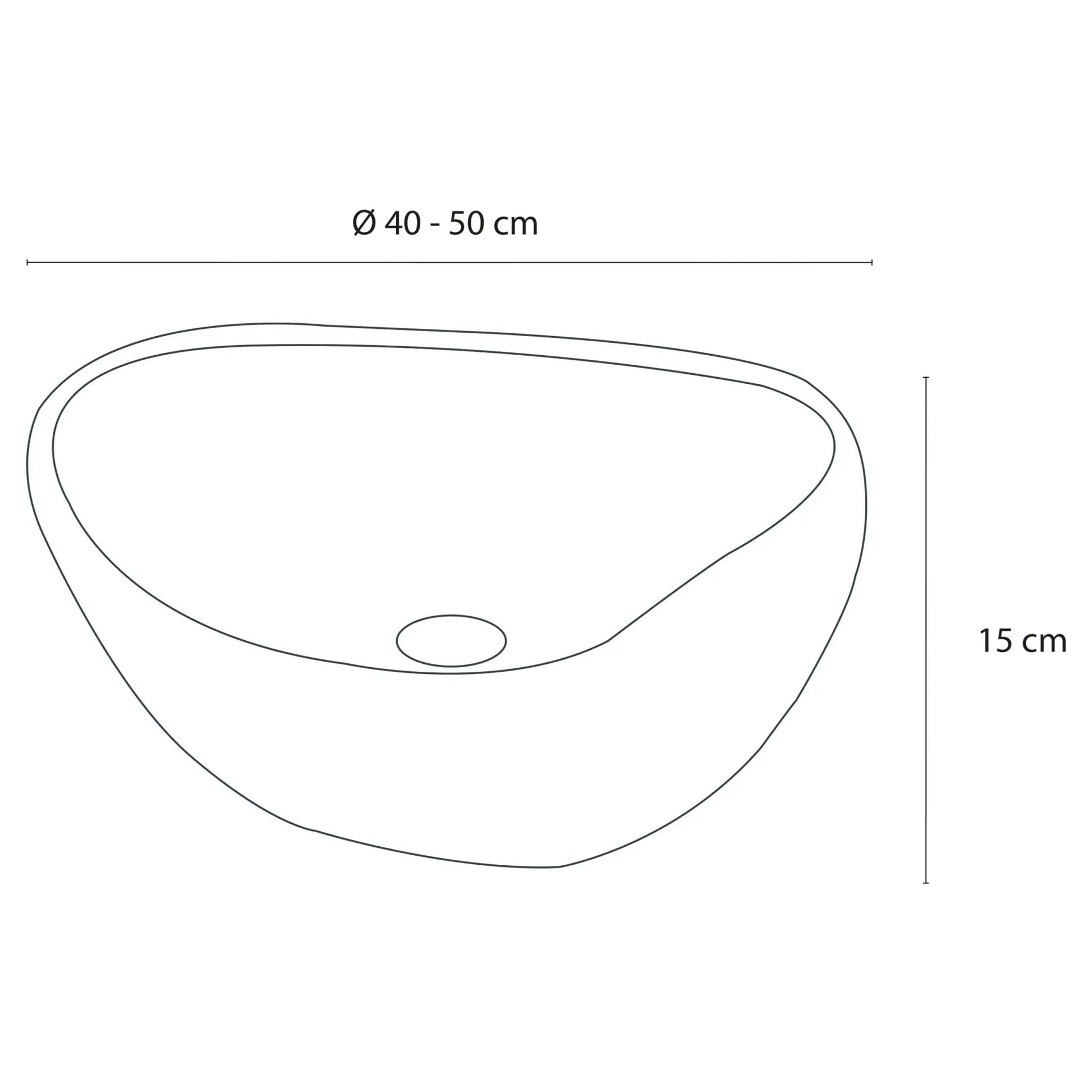 Sanisupreme Bangkok waskom 40x50cm riviersteen grijs Set van 2