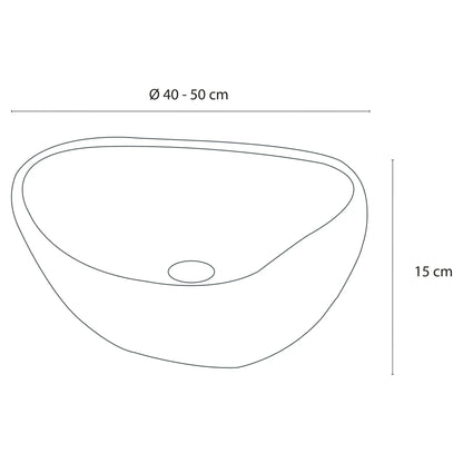 Sanisupreme Bangkok waskom 40x50cm riviersteen grijs Set van 2