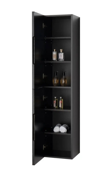 Sanisupreme Begonia Kolomkast Zwart Eiken 35X160X35 cm