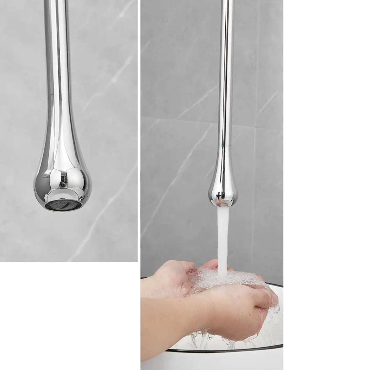 Sanisupreme Biarritz Classico Premium Wastafelkraan zwevend plafond - inbouw met wandbediening goud glans