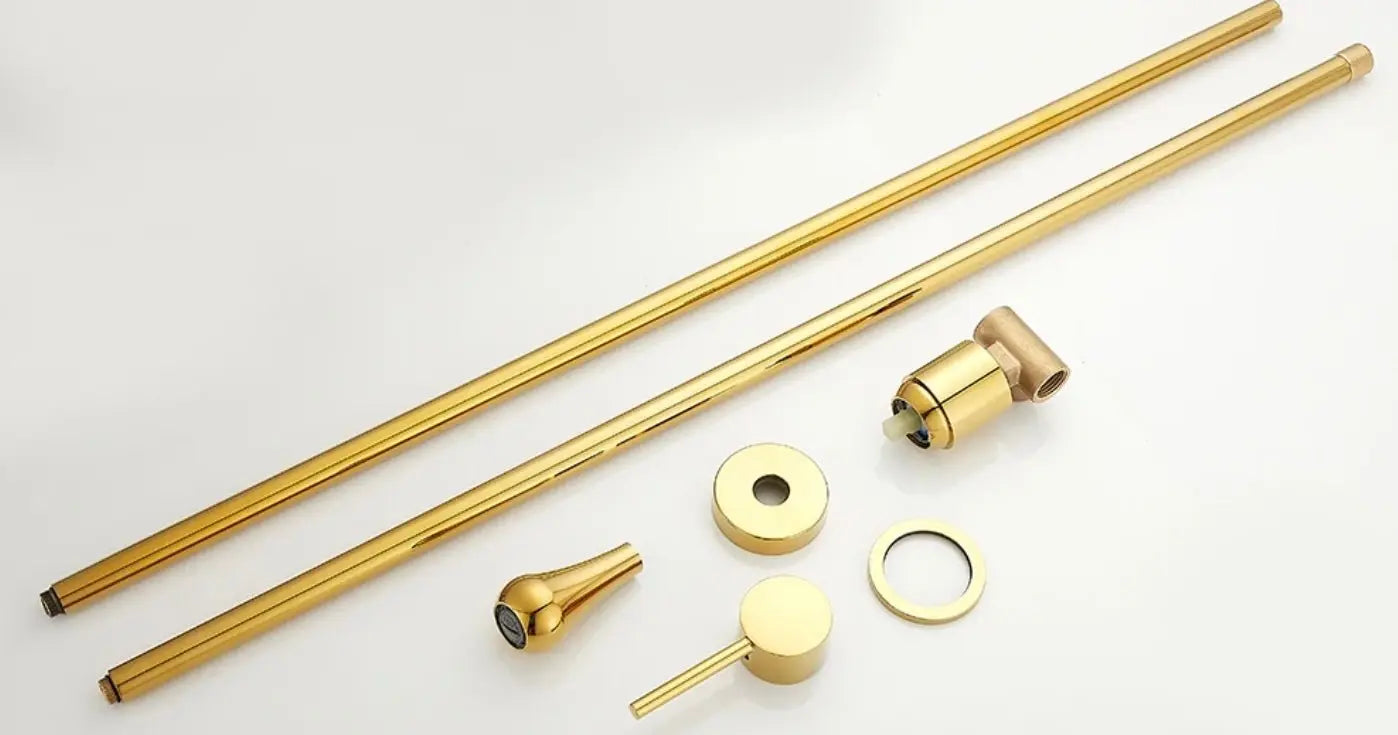 Sanisupreme Biarritz Classico Premium Wastafelkraan zwevend plafond - inbouw met wandbediening mat zwart