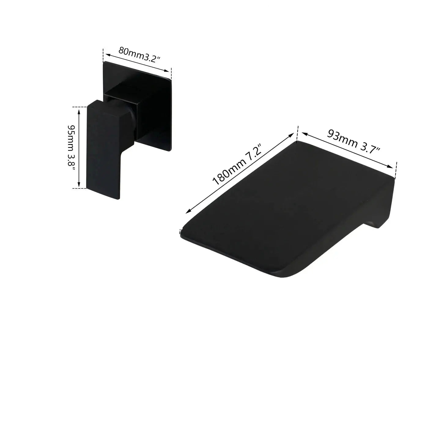 SaniSupreme Biarritz inbouw badmengkraan waterval mat zwart