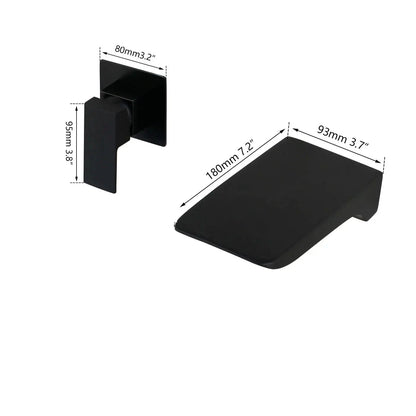 SaniSupreme Biarritz inbouw badmengkraan waterval mat zwart