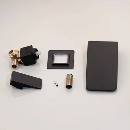 SaniSupreme Biarritz inbouw badmengkraan waterval mat zwart