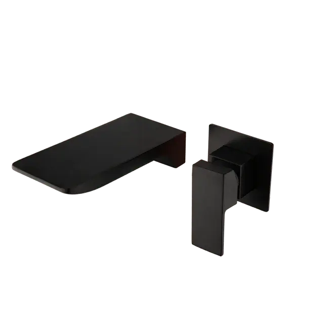 SaniSupreme Biarritz inbouw badmengkraan waterval mat zwart