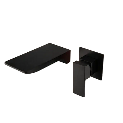 SaniSupreme Biarritz inbouw badmengkraan waterval mat zwart