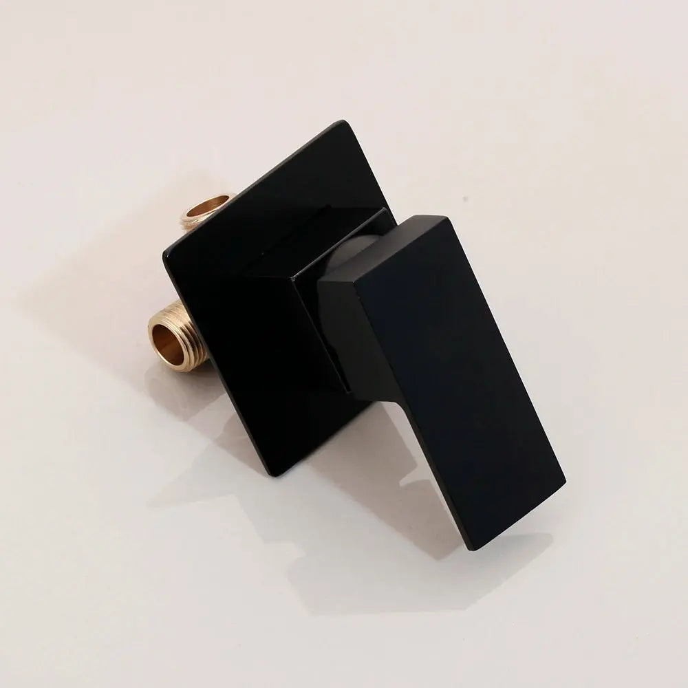 SaniSupreme Biarritz inbouw badmengkraan waterval mat zwart