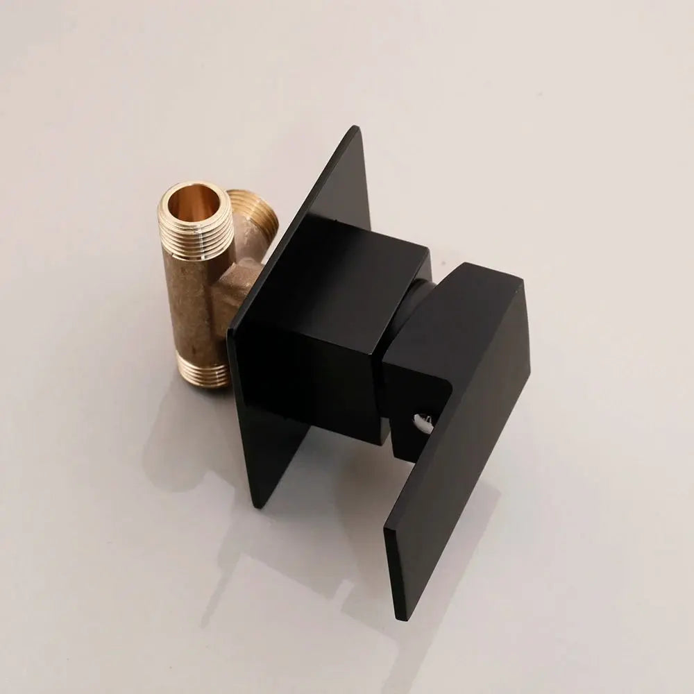 SaniSupreme Biarritz inbouw badmengkraan waterval mat zwart