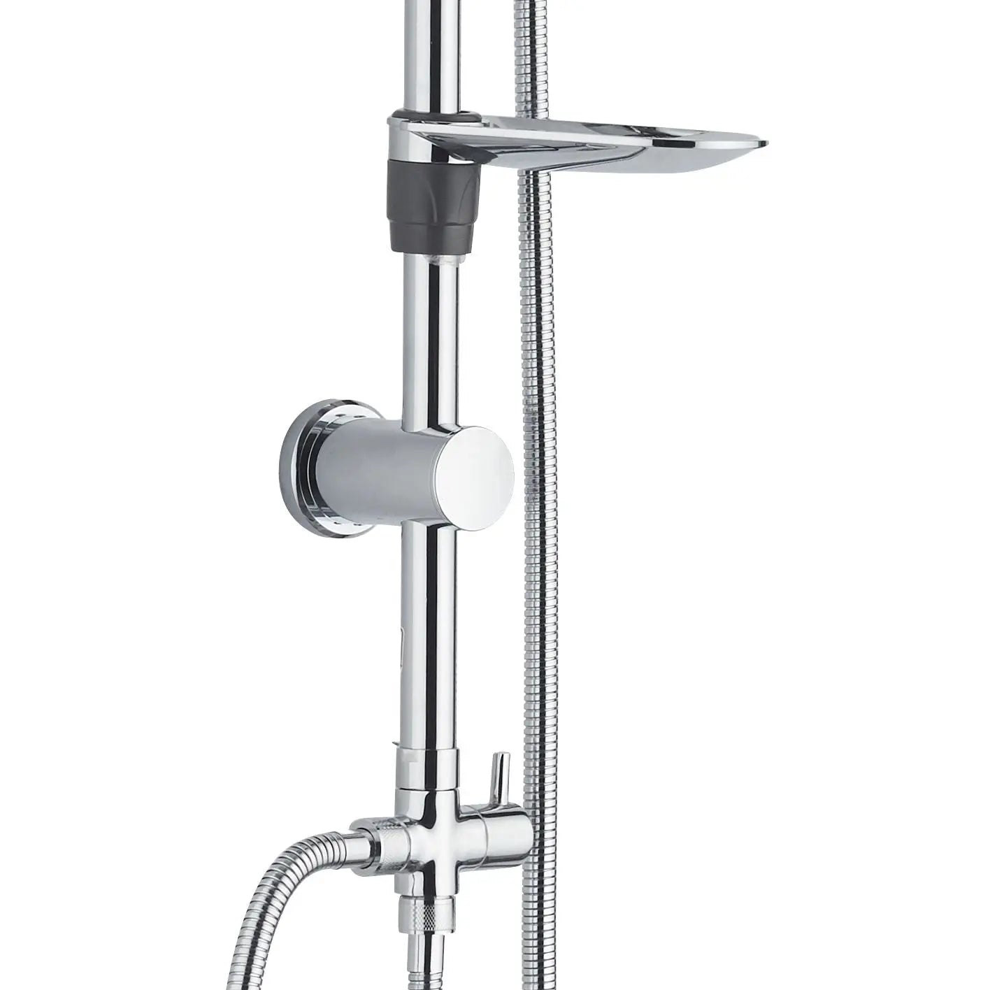 SaniSupreme Bordeaux opbouw bad doucheset 2 weg zonder mengkraan rond chroom