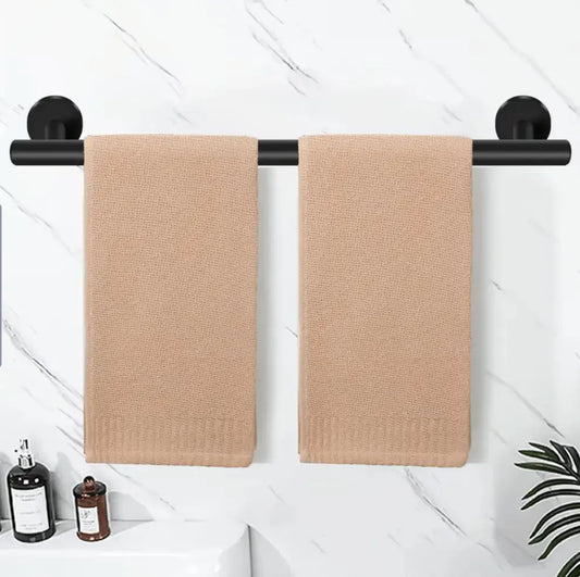 SaniSupreme Brasil Badkamer handdoekrek handdoekstang mat zwart rond 40 cm.