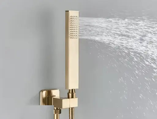 SaniSupreme Brasil complete inbouw handdoucheset messing zware kwaliteit mat zwart