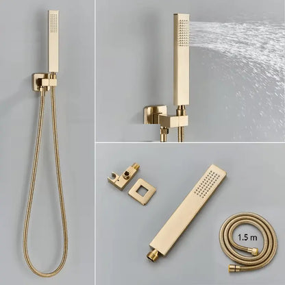 SaniSupreme Brasil complete inbouw handdoucheset messing zware kwaliteit mat zwart