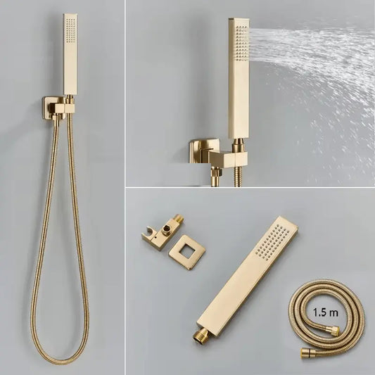 SaniSupreme Brasil complete inbouw handdoucheset messing zware kwaliteit mat zwart