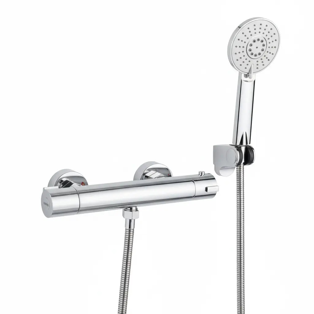 SaniSupreme Brasil opbouw doucheset mengkraan met handdouche chroom rond 5 inch Sanisupreme