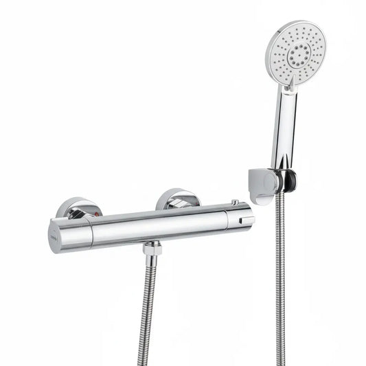 SaniSupreme Brasil opbouw doucheset mengkraan met handdouche chroom rond 5 inch Sanisupreme