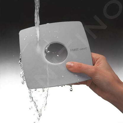 SaniSupreme Cata X - Mart Timer - Axiale ventilator voor badkamer X - MART 10, 15W, buis 100 mm RVS