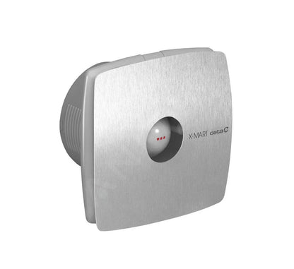 SaniSupreme Cata X - Mart Timer - Axiale ventilator voor badkamer X - MART 10, 15W, buis 100 mm RVS
