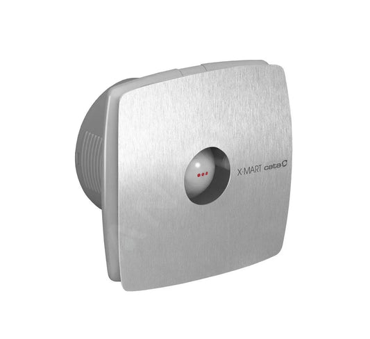 SaniSupreme Cata X - Mart Timer - Axiale ventilator voor badkamer X - MART 10, 15W, buis 100 mm RVS