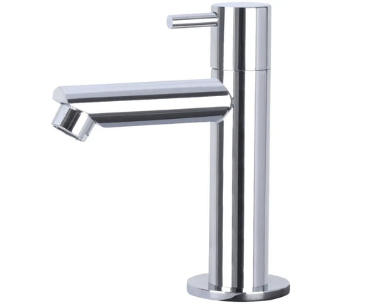 SaniSupreme chroom koudwater kraan/fonteinkraan toilet rechte uitloop