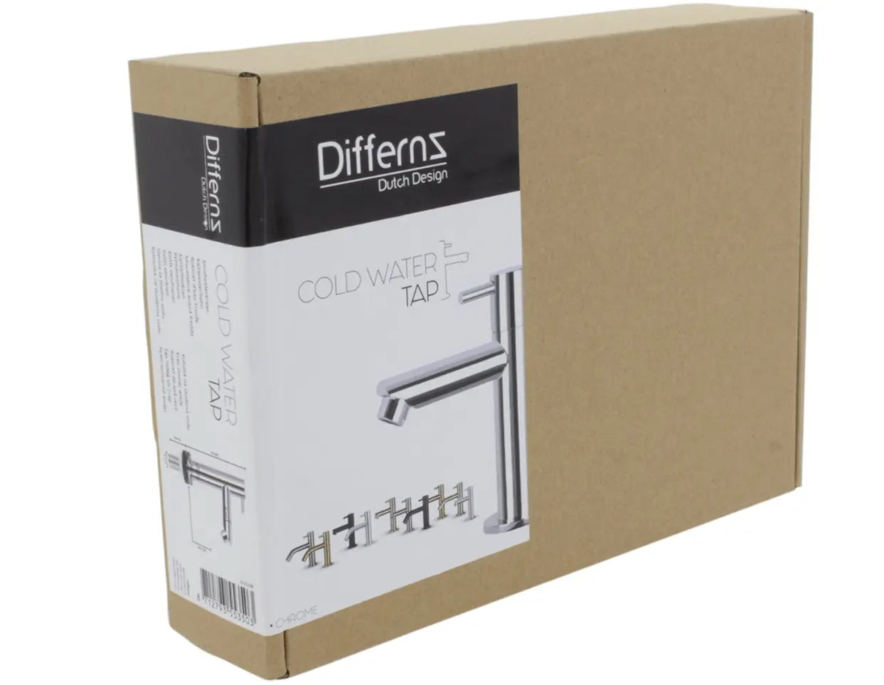 SaniSupreme chroom koudwater kraan/fonteinkraan toilet rechte uitloop