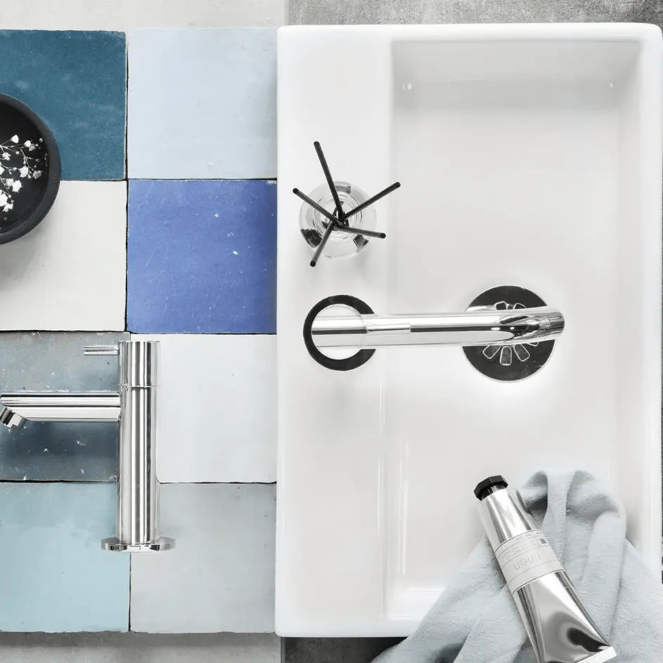 SaniSupreme chroom koudwater kraan/fonteinkraan toilet rechte uitloop