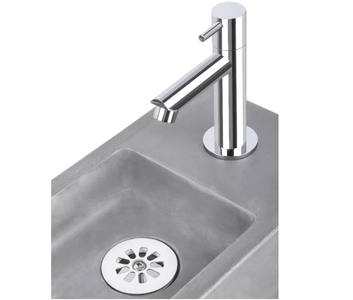 SaniSupreme chroom koudwater kraan/fonteinkraan toilet rechte uitloop