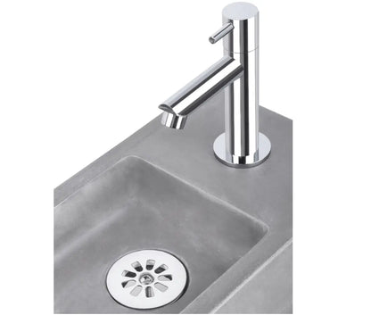 SaniSupreme chroom koudwater kraan/fonteinkraan toilet rechte uitloop