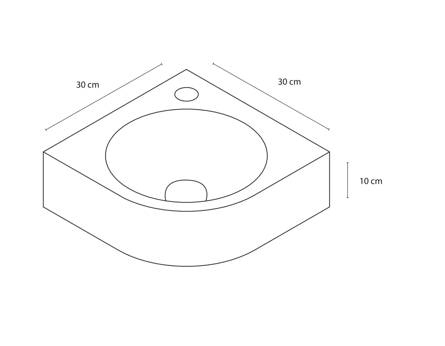 SaniSupreme - Cleo Fonteinset – Beton donkergrijs – Kraan gebogen mat zwart