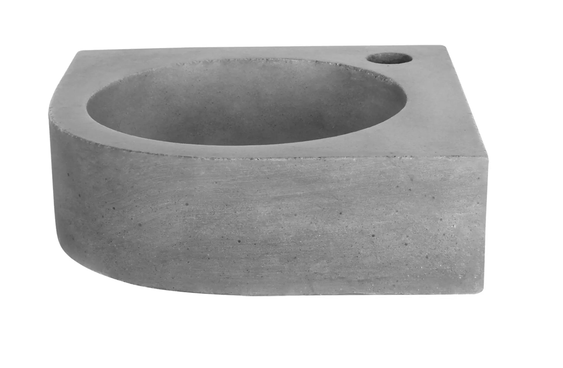 SaniSupreme - Cleo Fonteinset – Beton donkergrijs – Kraan gebogen mat zwart