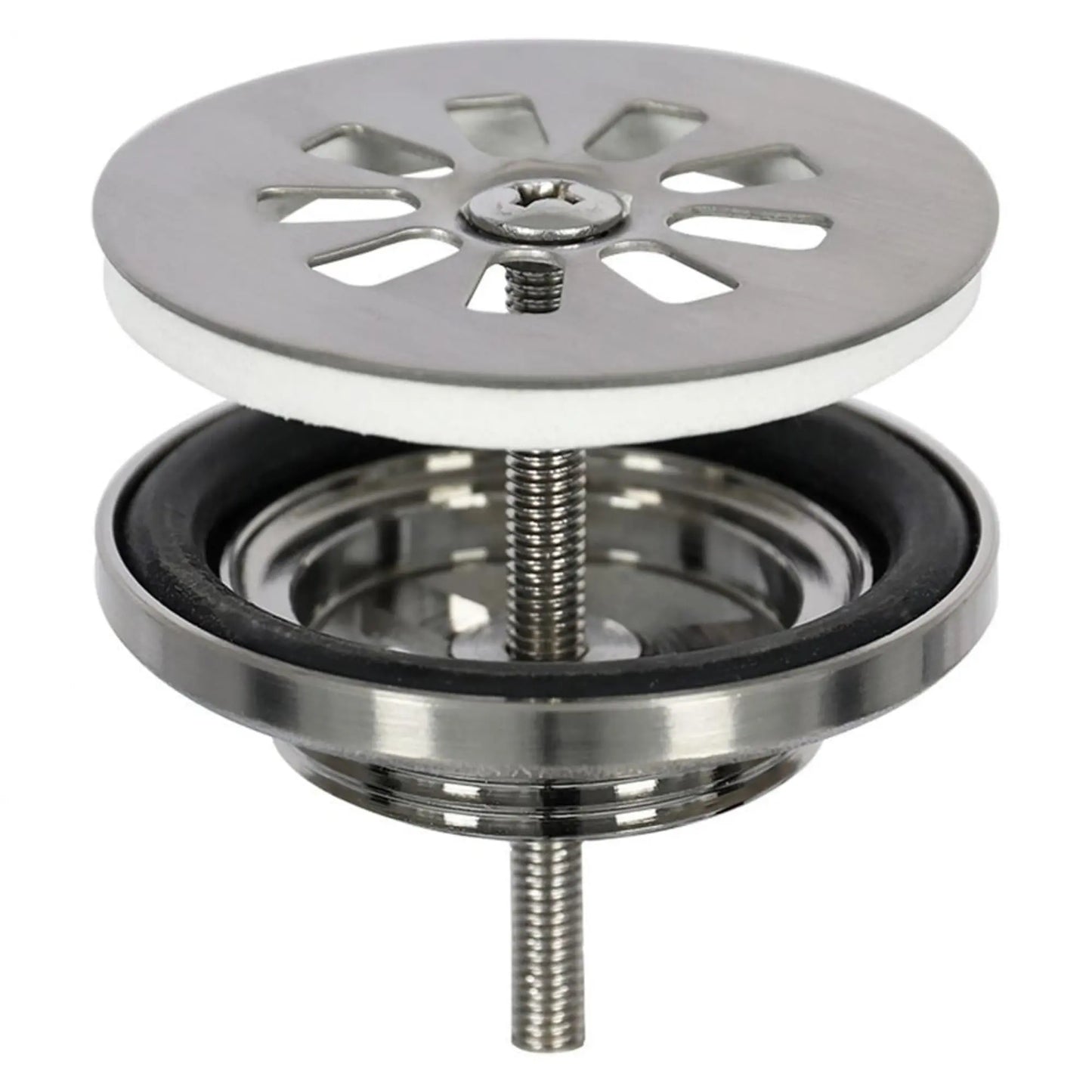 Sanisupreme Clickwaste afvoerplug voor fontein en waskommen toilet rvs mat chroom