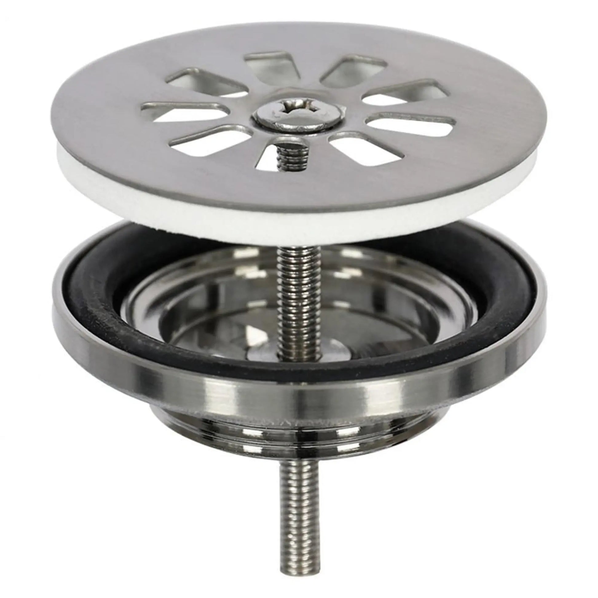 Sanisupreme Clickwaste afvoerplug voor fontein en waskommen toilet rvs mat chroom