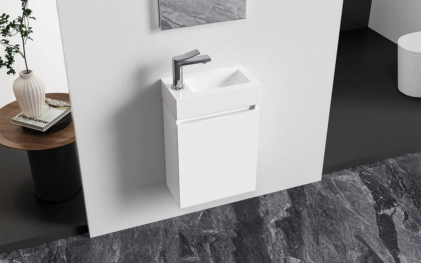 Sanisupreme complete toiletmeubelset Zyro 40,5X22,5 cm Glanzend Wit