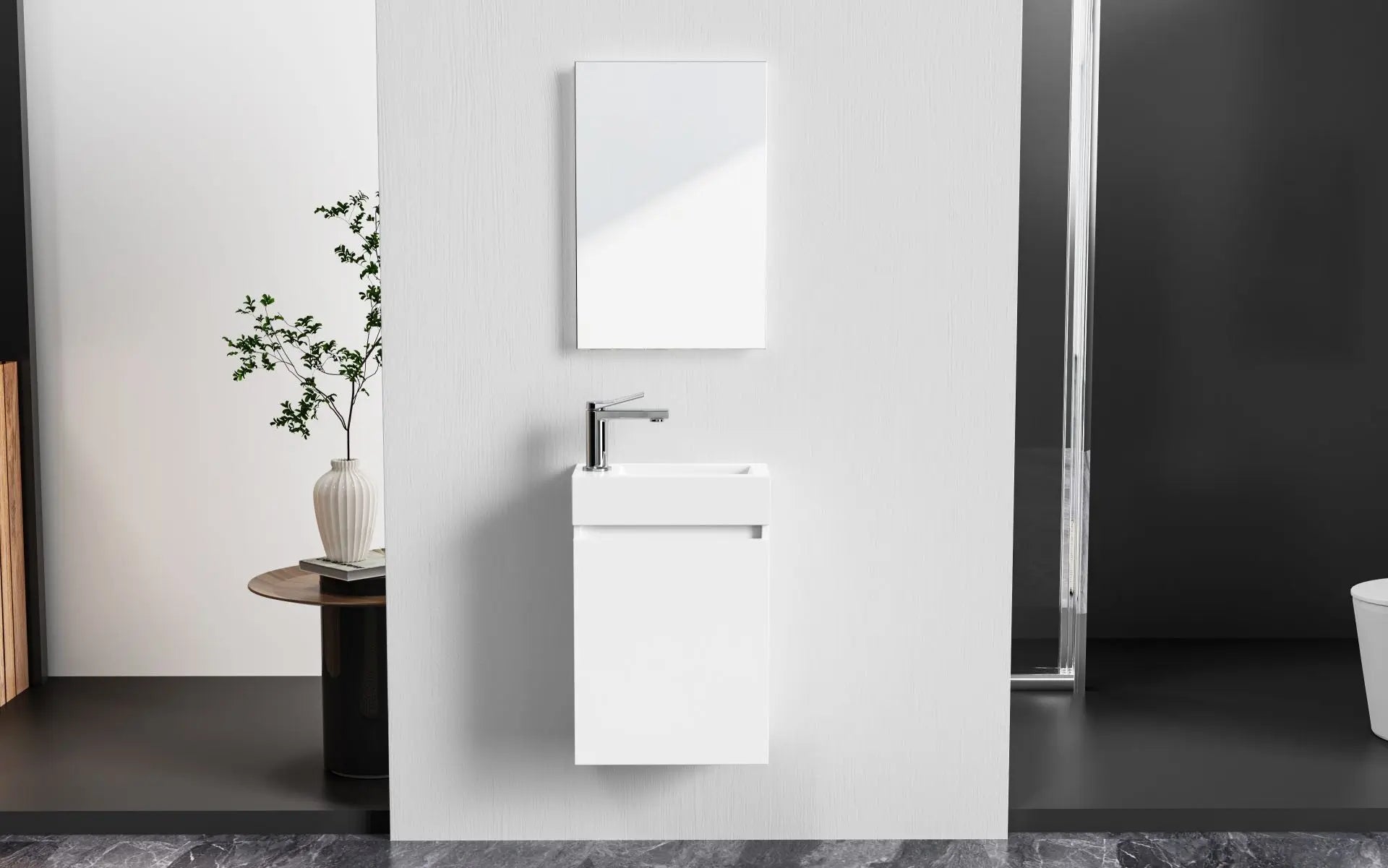 Sanisupreme complete toiletmeubelset Zyro 40,5X22,5 cm Glanzend Wit