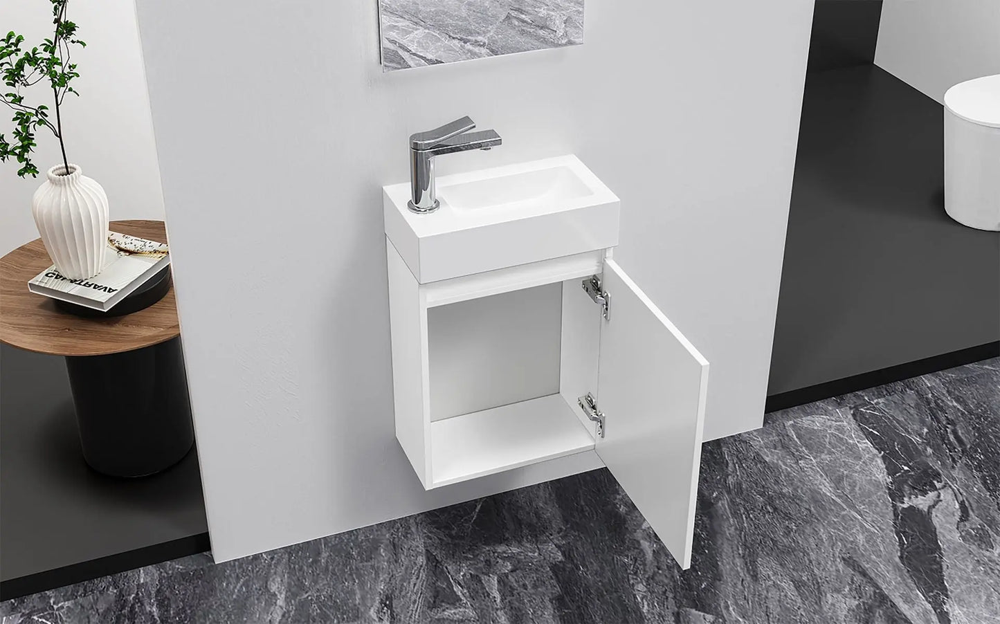 Sanisupreme complete toiletmeubelset Zyro 40,5X22,5 cm Glanzend Wit