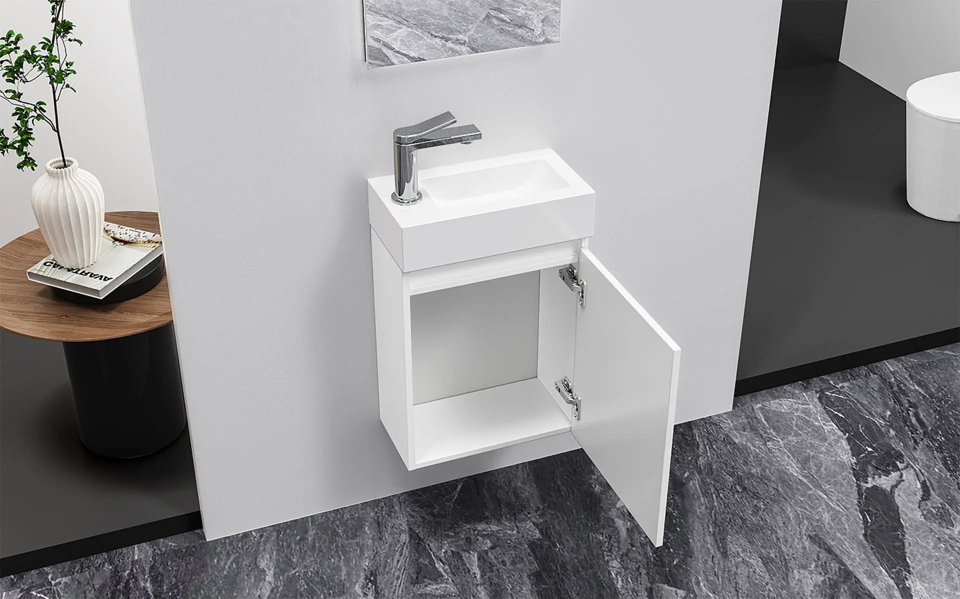 Sanisupreme complete toiletmeubelset Zyro 40,5X22,5 cm Glanzend Wit