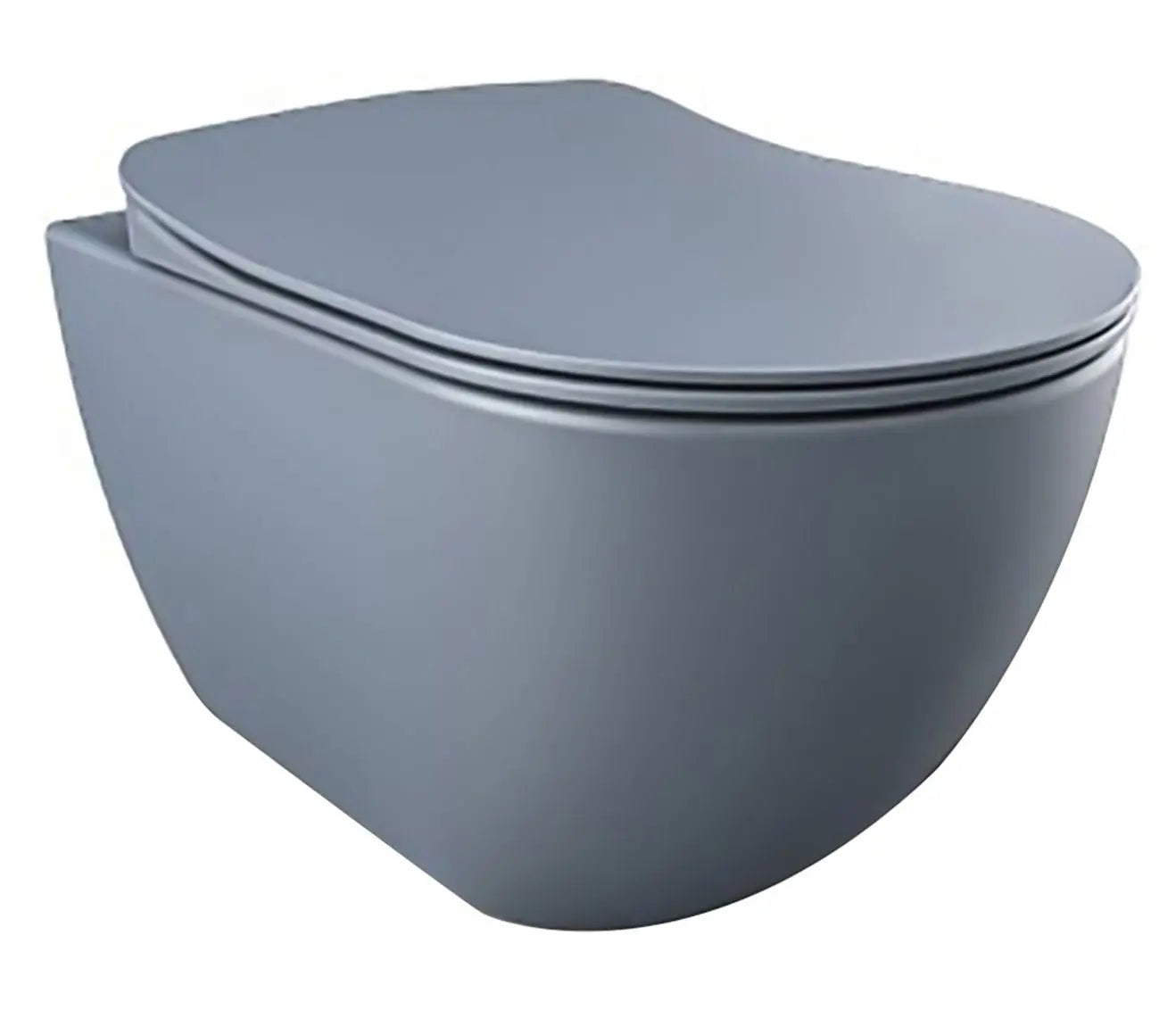 SaniSupreme Creavit Series wandcloset toilet wc 50.5 x 35.5 cm x 34.5 cm Mat Blauw