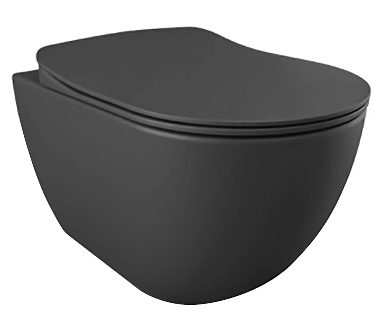 SaniSupreme Creavit Series wandcloset toilet wc 50.5 x 35.5cm x 34.5cm Mat Antraciet