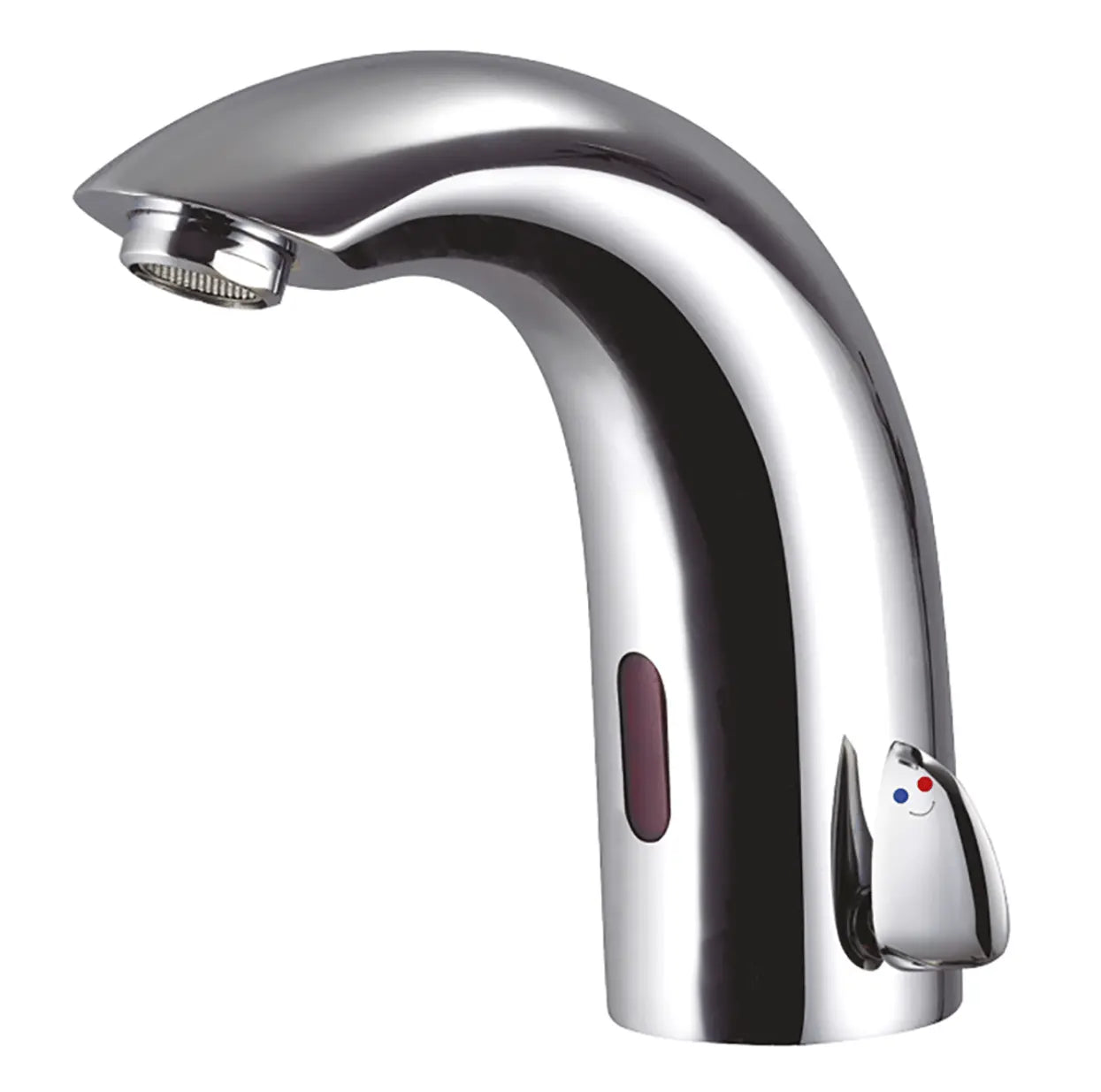 SaniSupreme Creavit Wastafel kraan opbouw Glans Chroom met automatische sensor 18 cm warm en koud water