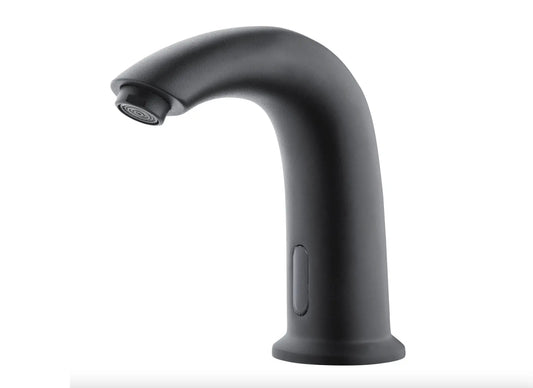 SaniSupreme Creavit Wastafel kraan opbouw Zwart met automatische sensor 16 cm koud water