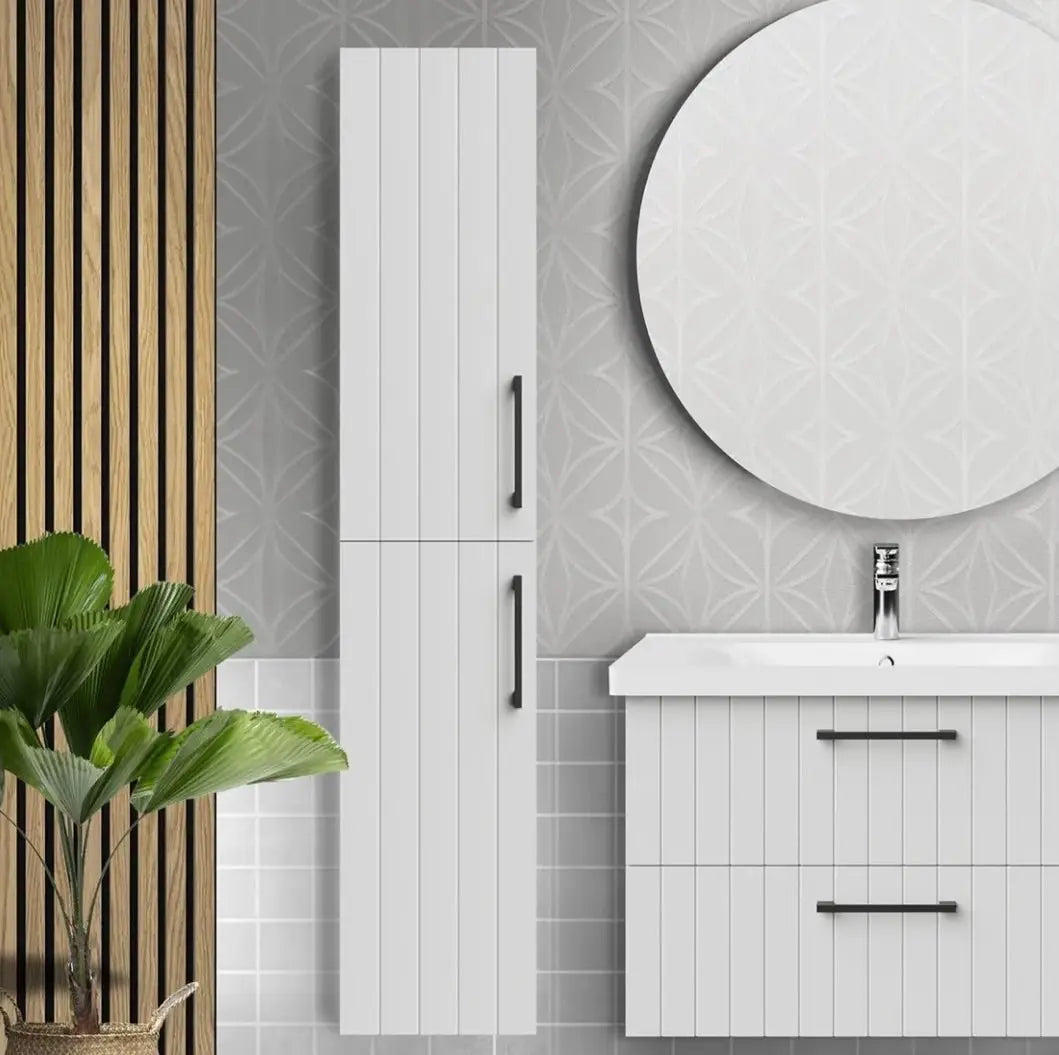 Sanisupreme D10 Hoge Kast 150x30CM - Gelakt Wit